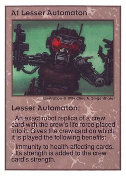           A1 ‑ Lesser Automaton  Set: UE  Rarity: U1    Artist: Cline A. Siegenthaler    