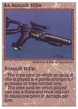           A4 ‑ Assault Rifle  Set: NE  Rarity: U1    Artist: Douglas Shuler    