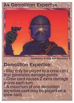           A4 ‑ Demolition Expertise  Set: NE  Rarity: U1    Artist: Ron Rousselle II    