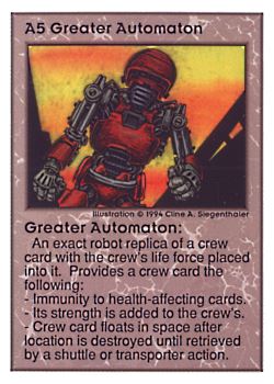           A5 ‑ Greater Automaton  Set: UE  Rarity: V1    Artist: Cline A. Siegenthaler    