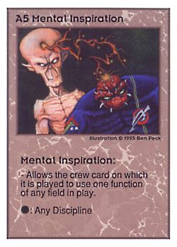           A5 ‑ Mental Inspiration  Set: UE  Rarity: U1    Artist: Ben Peck    