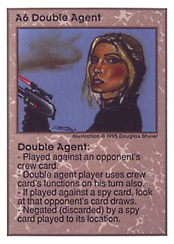           A6 ‑ Double Agent  Set: UE  Rarity: R1    Artist: Douglas Shuler    