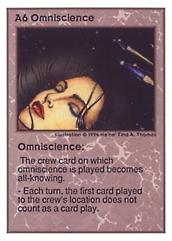           A6 ‑ Omniscience  Set: UE  Rarity: V1    Artist: Ne'Ne Tina A. Thomas    