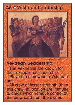           A6 ‑ Vektrean Leadership  Set: AT  Rarity: R1    Artist: Lubov    