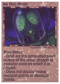           A8 ‑ Duo‑Brain  Set: NE  Rarity: V1    Artist: Ben Peck    