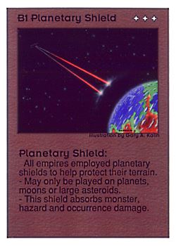           B1 ‑ Planetary Shield  Set: UE  Rarity: C1    Artist: Gary A. Kalin    