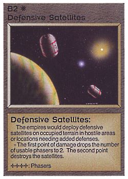           B2 ‑ Defensive Satellites (Planet Left)  Set: BE  Rarity: U1    Artist: Gary A. Kalin    