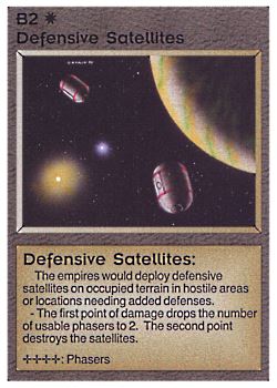           B2 ‑ Defensive Satellites (Planet Right)  Set: BE  Rarity: U1    Artist: Gary A. Kalin    