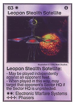           B3 ‑ Leopan Stealth Satellite  Set: Pir  Rarity: U1    Artist: Mutt Studios    
