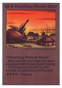           B4 ‑ Planetary Phaser Base  Set: UE  Rarity: U1    Artist: Douglas Shuler    