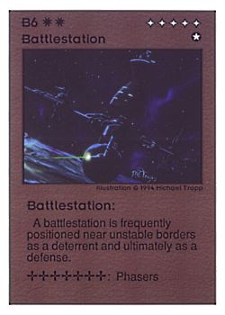           B6 ‑ Battlestation  Set: UE  Rarity: R1    Artist: Michael Trapp    