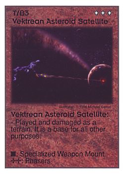           T/B3 ‑ Vektrean Asteroid Satellite  Set: Pir  Rarity: U1    Artist: Michael Carroll    
