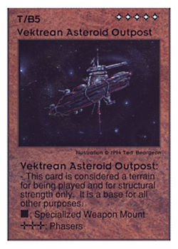           T/B5 ‑ Vektrean Asteroid Outpost (2/2)  Set: UE  Rarity: V3    Artist: Ted Beargeon    