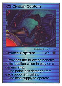           C2 ‑ Civilian Captain  Set: Pir  Rarity: U1    Artist: April Lee    
