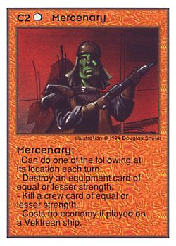           C2 ‑ Mercenary  Set: UE  Rarity: C1    Artist: Douglas Shuler    