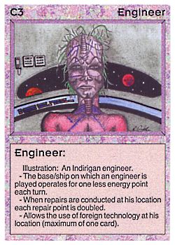 Need: 0    Want: 0    Have: 4 (+29)    Will Trade: 0    In Storage: 3              C3 ‑ Engineer  Set: AL  Rarity: C1    Artist: Ryan Gable    