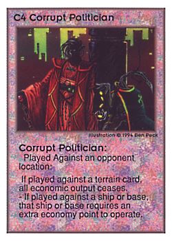          C4 ‑ Corrupt Politician  Set: UE  Rarity: U1    Artist: Ben Peck    