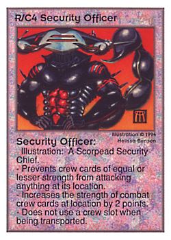           R/C4 ‑ Security Officer  Set: UE  Rarity: U1    Artist: Melissa A. Benson    