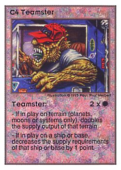           C4 ‑ Teamster  Set: UE  Rarity: C1    Artist: Paul 'Prof' Herbert    