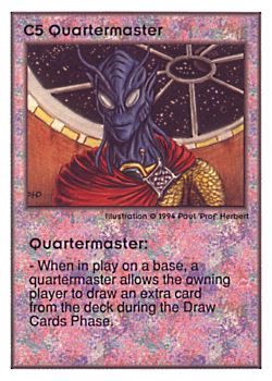           C5 ‑ Quartermaster  Set: UE  Rarity: V1    Artist: Paul 'Prof' Herbert    