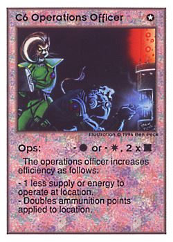           C6 ‑ Operations Officer ‑ Ops  Set: UE  Rarity: R1    Artist: Ben Peck    