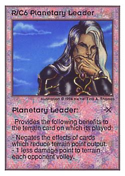           R/C6 ‑ Planetary Leader  Set: UE  Rarity: R1    Artist: Ne'Ne Tina A. Thomas    