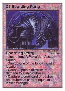           C7 ‑ Boarding Party  Set: UE  Rarity: V1    Artist: April Lee    