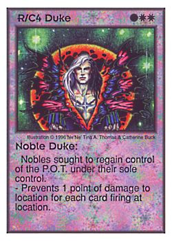           R/C4 ‑ Duke ‑ Noble Duke  Set: Per  Rarity: U1    Artist: Ne'Ne Tina A. Thomas & Catherine Buck    