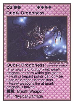           D3 ‑ Quark Dragoness  Set: UE  Rarity: V4    Artist: Edward P. Beard Jr.    