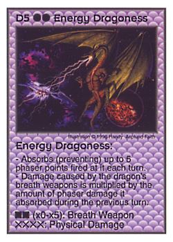Need: 0    Want: 1    Have: 12    Will Trade: 0    In Storage: 3              D5 ‑ Energy Dragoness  Set: Pir  Rarity: V1    Artist: Randy Asplund‑Faith    