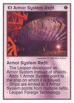           E1 ‑ Armor System Refit  Set: AT  Rarity: U1    Artist: Michael Kelner*    