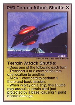           R/E1 ‑ Terrain Attack Shuttle  Set: UE  Rarity: U1    Artist: Mark Poole    