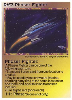           R/E3 ‑ Phaser Fighter  Set: NE  Rarity: U1    Artist: N. Taylor Blanchard    