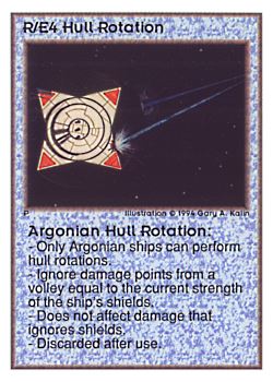           R/E4 ‑ Hull Rotation ‑ Argonian Hull Rotation  Set: UE  Rarity: V4    Artist: Gary A. Kalin    