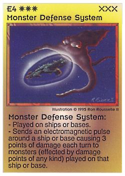           R/E4 ‑ Monster Defense System  Set: NE  Rarity: U1    Artist: Ron Rousselle II    