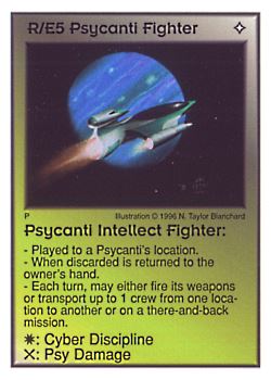           R/E5 ‑ Psycanti Fighter ‑ Psycanti Intellect Fighter  Set: Per  Rarity: U1    Artist: N. Taylor Blanchard    