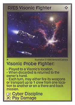           R/E5 ‑ Visonic Fighter ‑ Visonic Probe Fighter  Set: Per  Rarity: U1    Artist: Armand Cabrera    