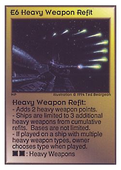           E6 ‑ Heavy Weapon Refit  Set: UE  Rarity: R1    Artist: Ted Beargeon    