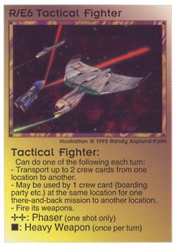           R/E6 ‑ Tactical Fighter  Set: NE  Rarity: V1    Artist: Randy Asplund‑Faith    