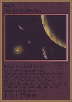           B2 ‑ Defensive Satellites (Abwehrsatelliten)  Set: GGB  Rarity: C1    Artist: Gary A. Kalin    