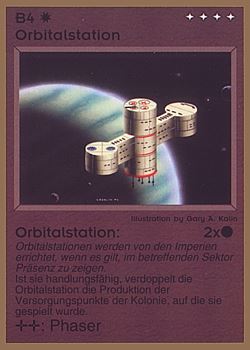           B4 ‑ Base Station (Orbitalstation)  Set: GGB  Rarity: U1    Artist: Gary A. Kalin    