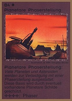           B4 ‑ Planetary Phaser Base (Planetare Phaserstellung)  Set: GGB  Rarity: U1    Artist: Douglas Shuler    