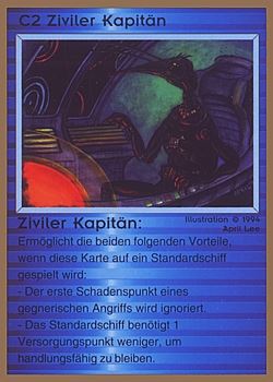           C2 ‑ Civilian Captain (Ziviler Kapitän)  Set: GGB  Rarity: C2    Artist: April Lee    
