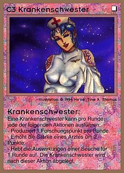           C3 ‑ Nurse (Krankenschwester)  Set: GGB  Rarity: C2    Artist: Ne'Ne Tina A. Thomas    