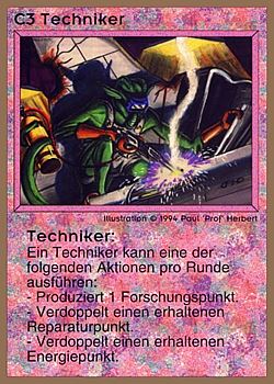           C3 ‑ Technician (Techniker)  Set: GGB  Rarity: C1    Artist: Paul 'Prof' Herbert    