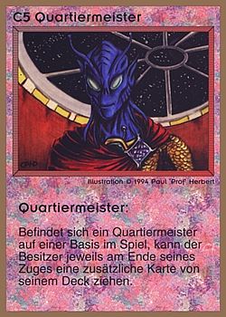           C5 ‑ Quartermaster (Quartiermeister)  Set: GGB  Rarity: U1    Artist: Paul 'Prof' Herbert    