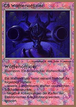           C5 ‑ Weapons Officer (Waffenoffizier)  Set: GGB  Rarity: U1    Artist: John D. Matson    