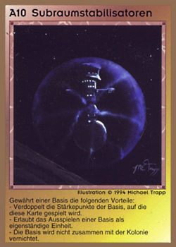           A10 ‑ Subspace Stabilizers (Subraumstabilisatoren)  Set: GGB  Rarity: E1    Artist: Michael Trapp    