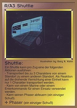           R/A3 ‑ Shuttlecraft (Shuttle)  Set: GGB  Rarity: C2    Artist: Gary A. Kalin    