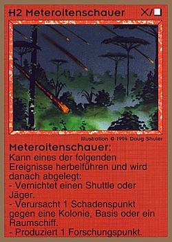           H2 ‑ Meteor Shower (Meteroitenschauer)  Set: GGB  Rarity: C1    Artist: Douglas Shuler    